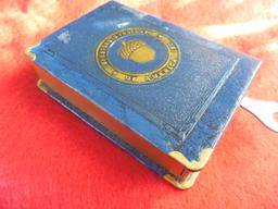 OLD ADVERTISING "BOOK COIN BANK" WITH KEY-"INVESTOR'S" MINNEAPOLIS