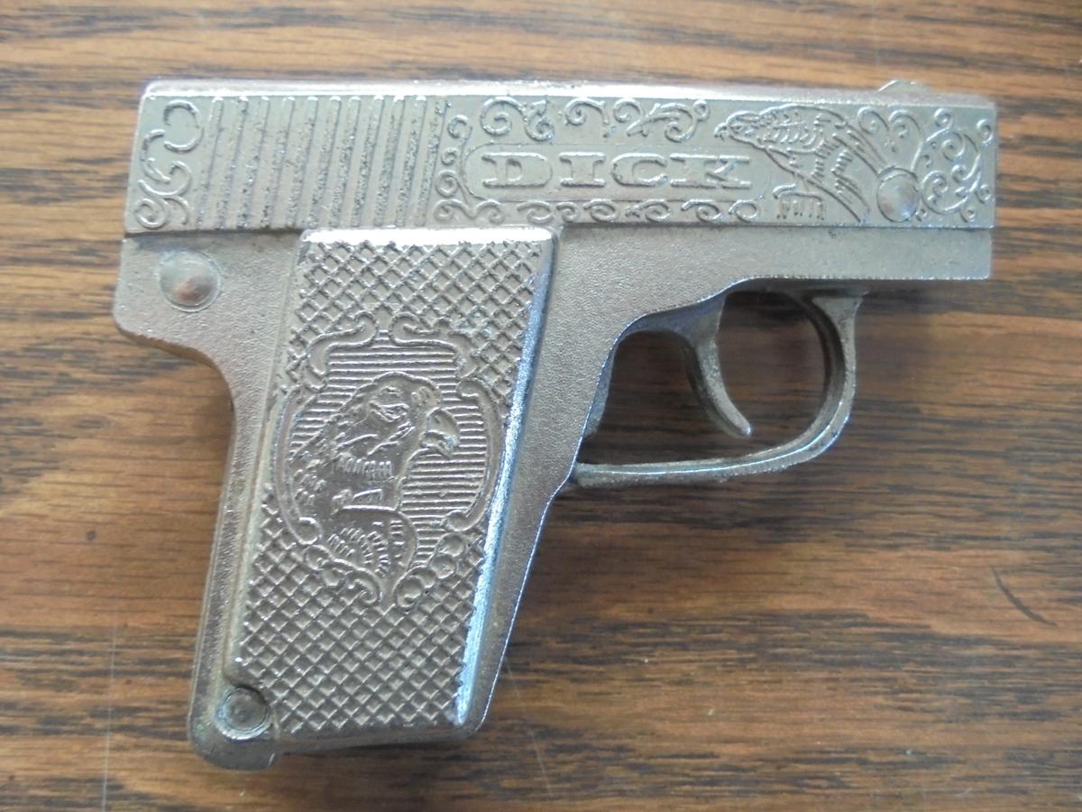 OLD KIDS CAP GUN--"DICK" MARK WITH EAGLE DESIGN