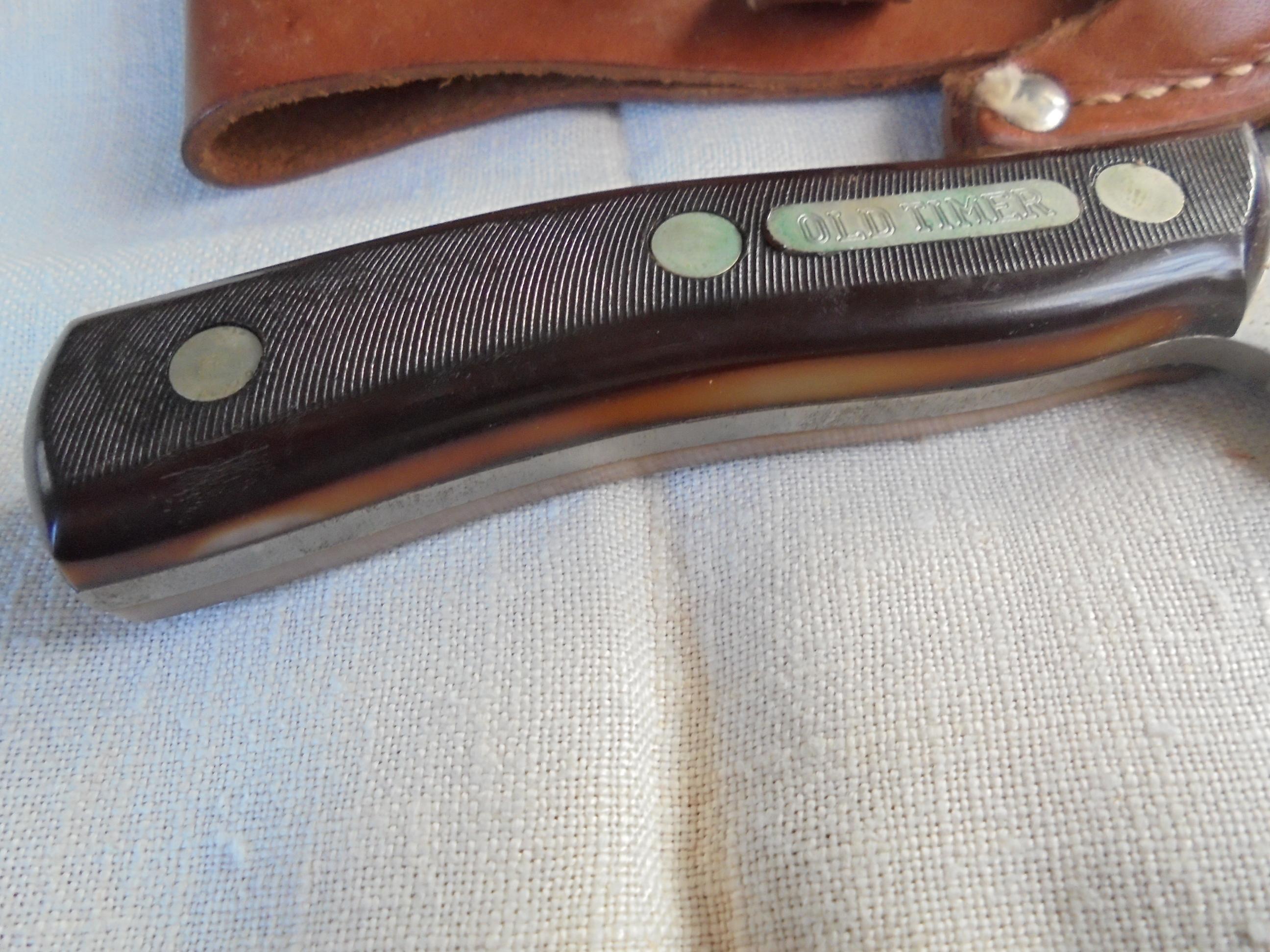 NOS "150T SCHRADE-WALDEN" FIXED BLADE KNIFE WITH LEATHER SHEATH-USA MADE