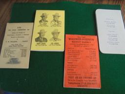 (4) OLD ADVERTISING POCKET NOTE BOOKS--SIOUX CITY STOCK YARDS COMM. COMPANY'S