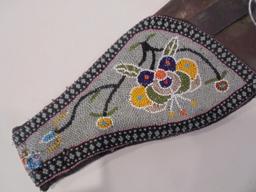 38 COLT LEATHER HOLSTER WITH BEADWORK ON BOTH SIDES
