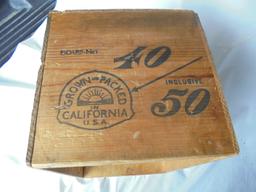 OLD ALL WOOD OR PINE SHIPPING BOX "EQUALITY PRUNES" CALIFORNIA