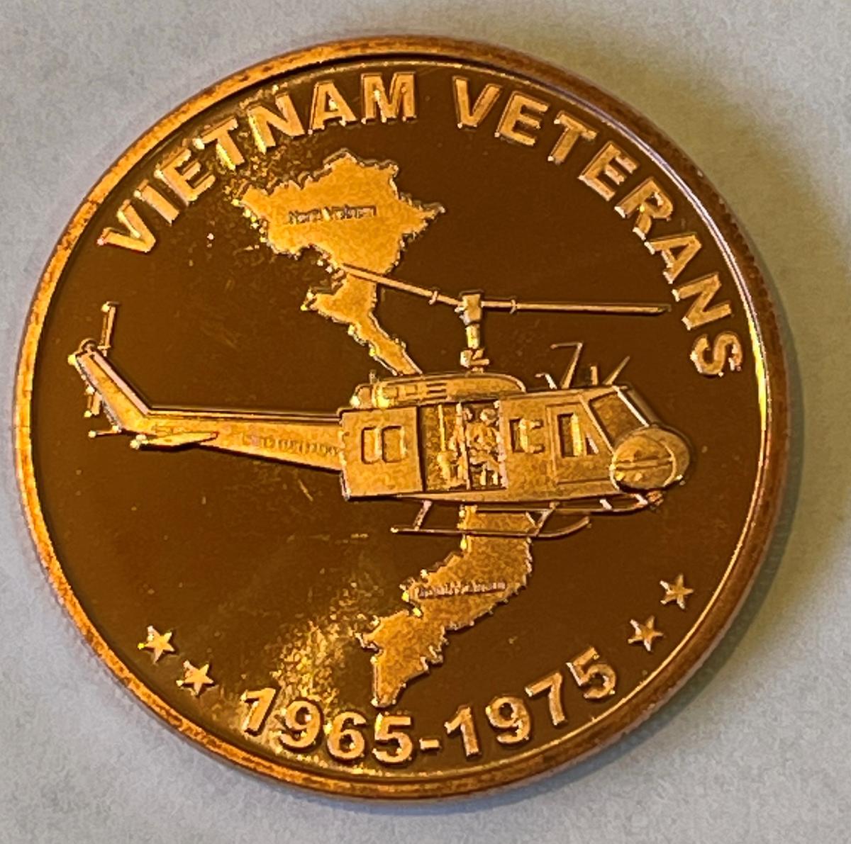 VIETNAM VETERANS - 1 OZ COPPER ROUND