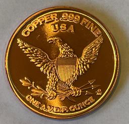 VIETNAM VETERANS - 1 OZ COPPER ROUND