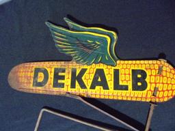 THE OLD FAMOUS "DEKALB WINGED SEED CORN SIGN"-SOME LIGHT WEAR