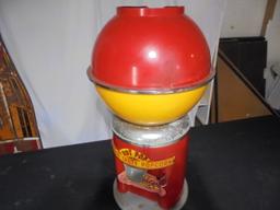 OLD "FRESH POP CORN" MACHINE-31 INCHES TALL AND 14 ACROSS BASE-VERY BRIGHT