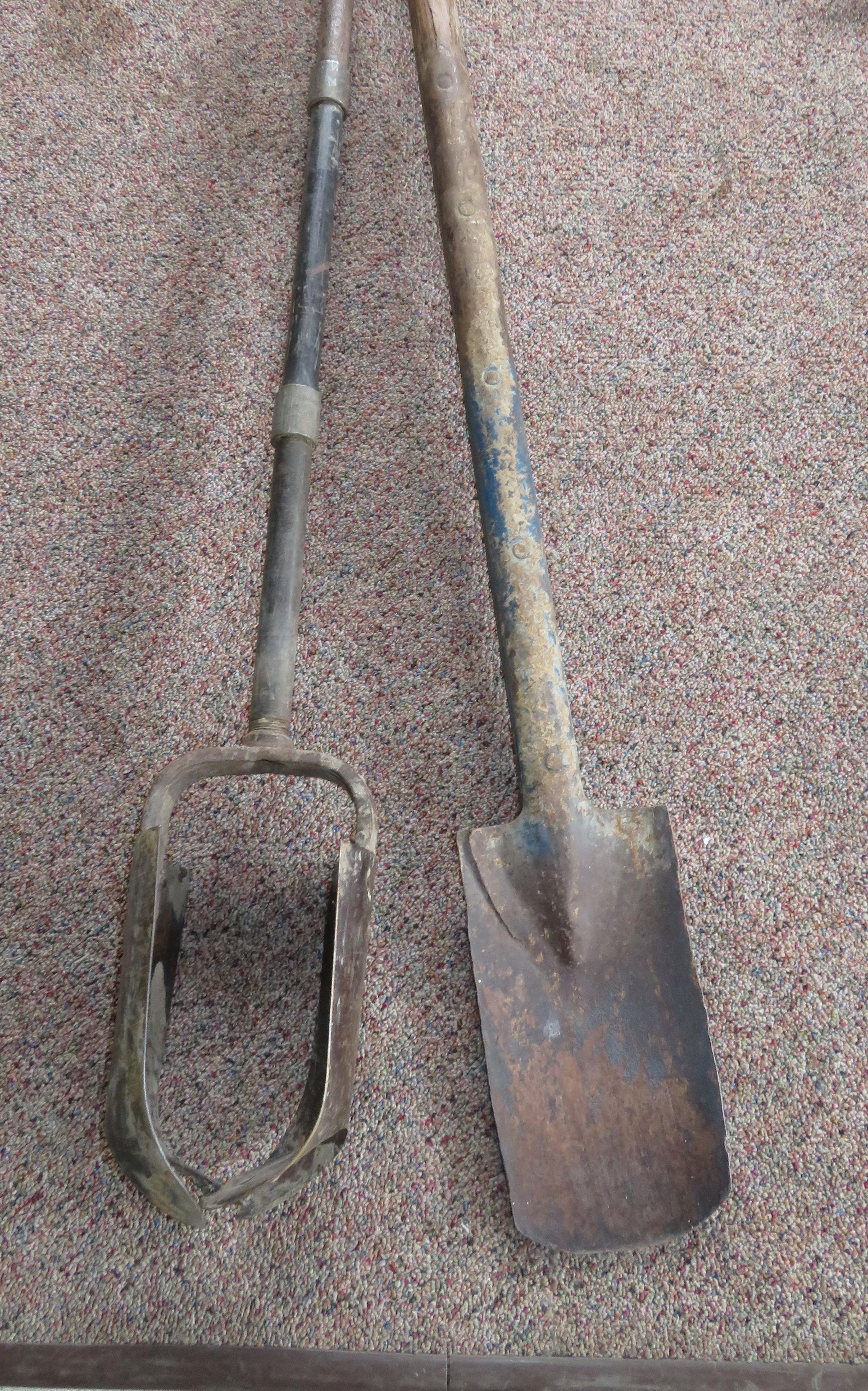 Long handled Spade and Post Hole Digger