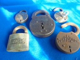 SMALL GROUP OF OLD PADLOCKS