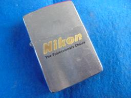 1974 ZIPPO ADVERTISING LIGHTER-"NIKON"-4 SLASH LOGO