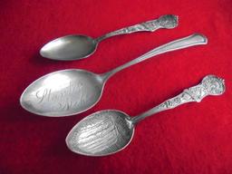 (3) SOUVENIR STERLING SPOONS _STANTON NE--MINNESOTA -- &  NEBRASKA