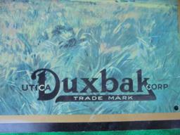 OLDER "DUXBAK" UTICA CORP. ADVERTISING METAL SIGN