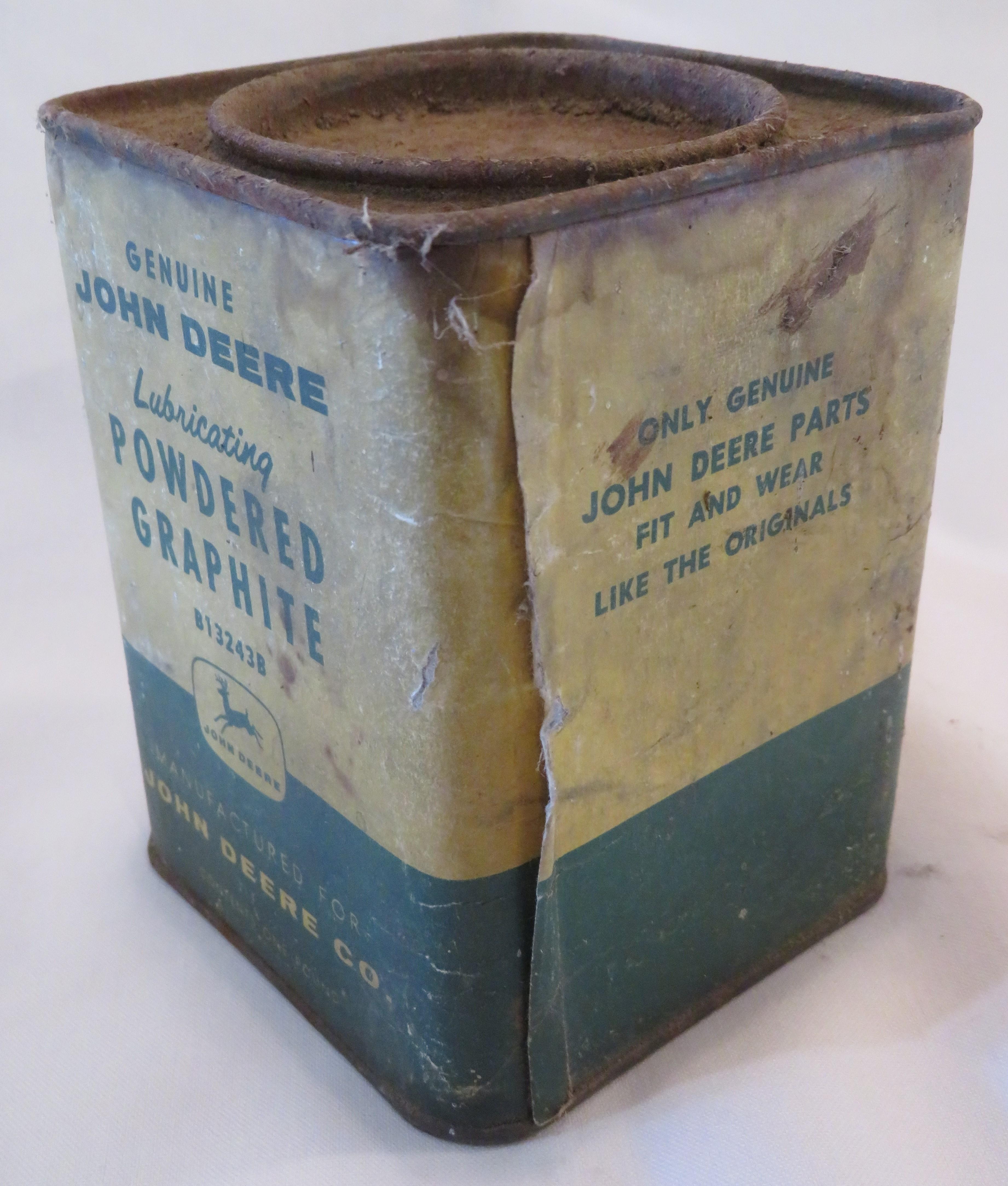John Deere "Powdered Graphite" Container -- 4 Legged Deere