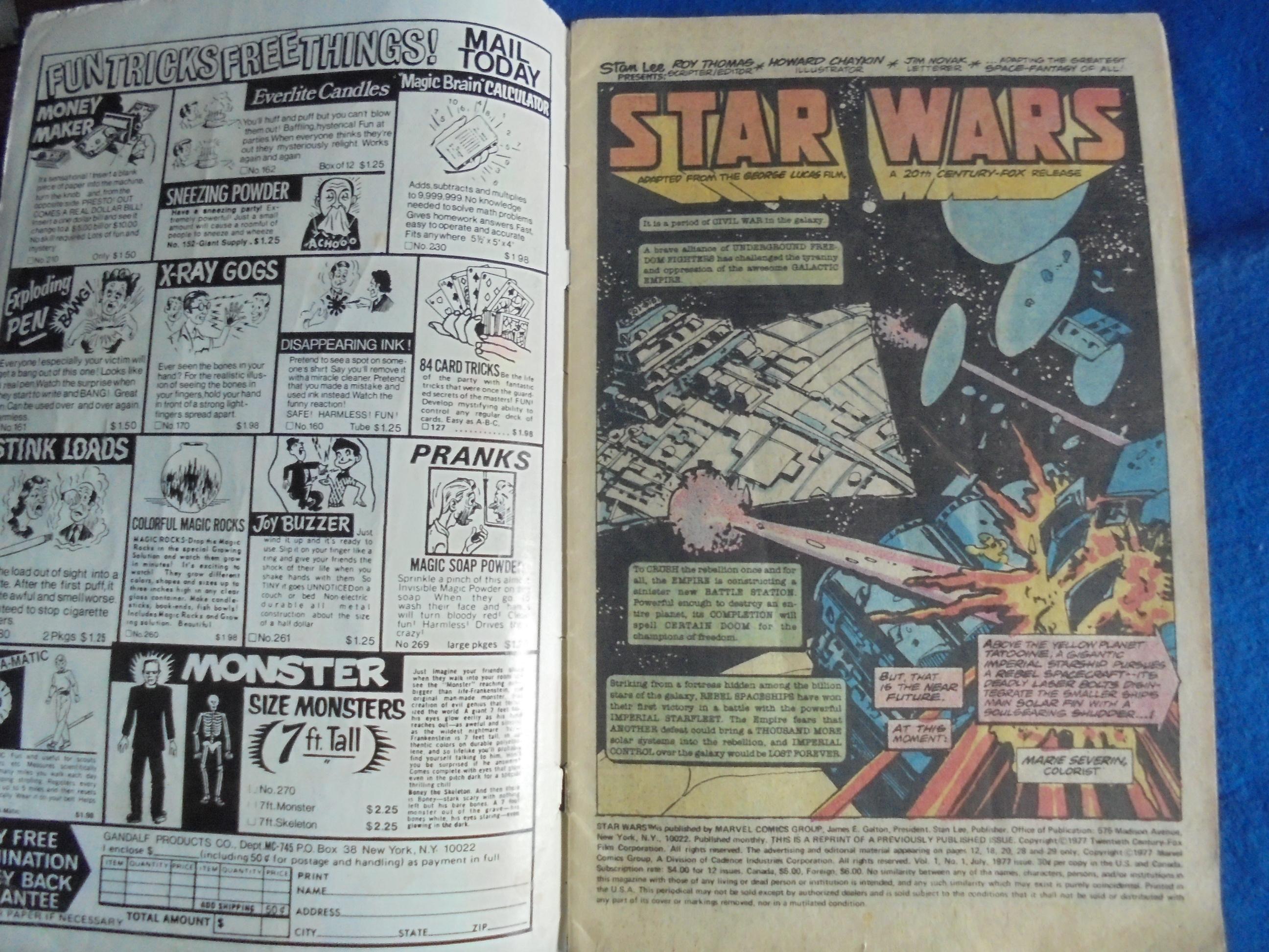 EARLY STAR WARS COMIC BOOK-35 CENT-AROUND 1977