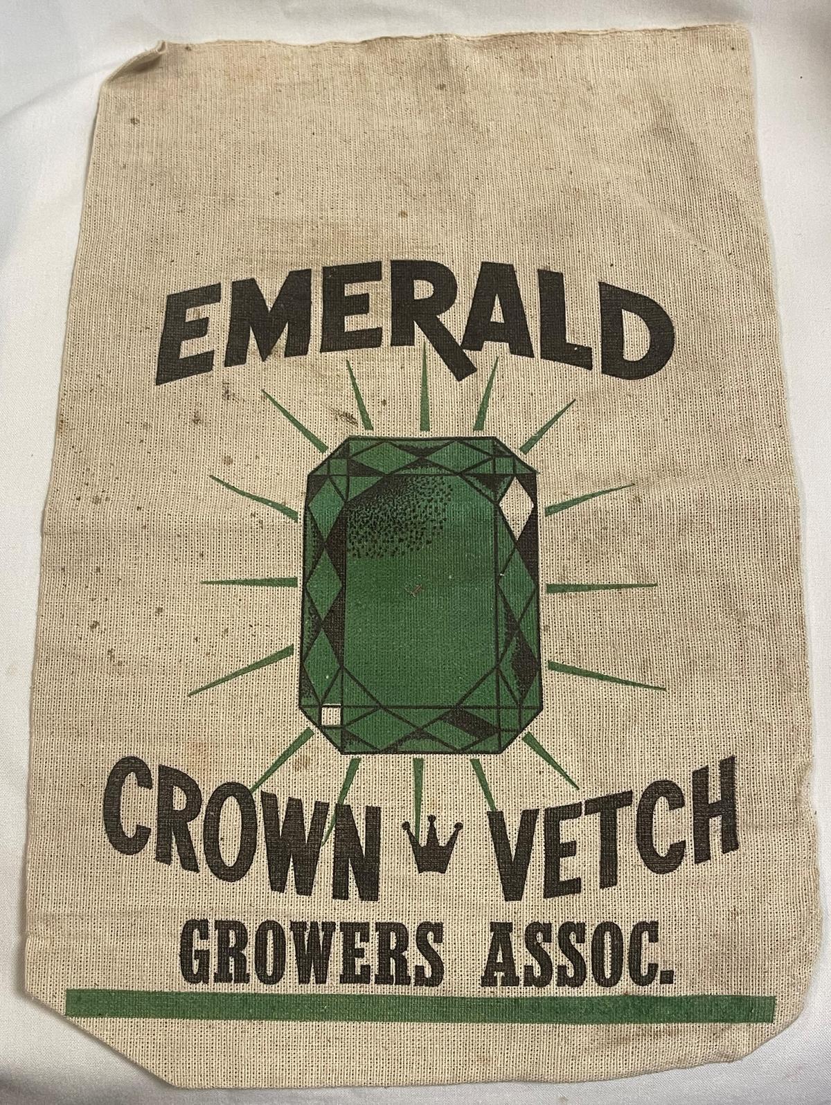 EMERALD CROWN VETCH - CLOTH SEED SACK