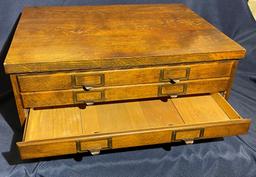 WOODEN TABLE TOP/DESK TOP FILE BOX