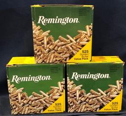 (3) Remington Golden Bullet HP .22LR - 525 Round Value Packs