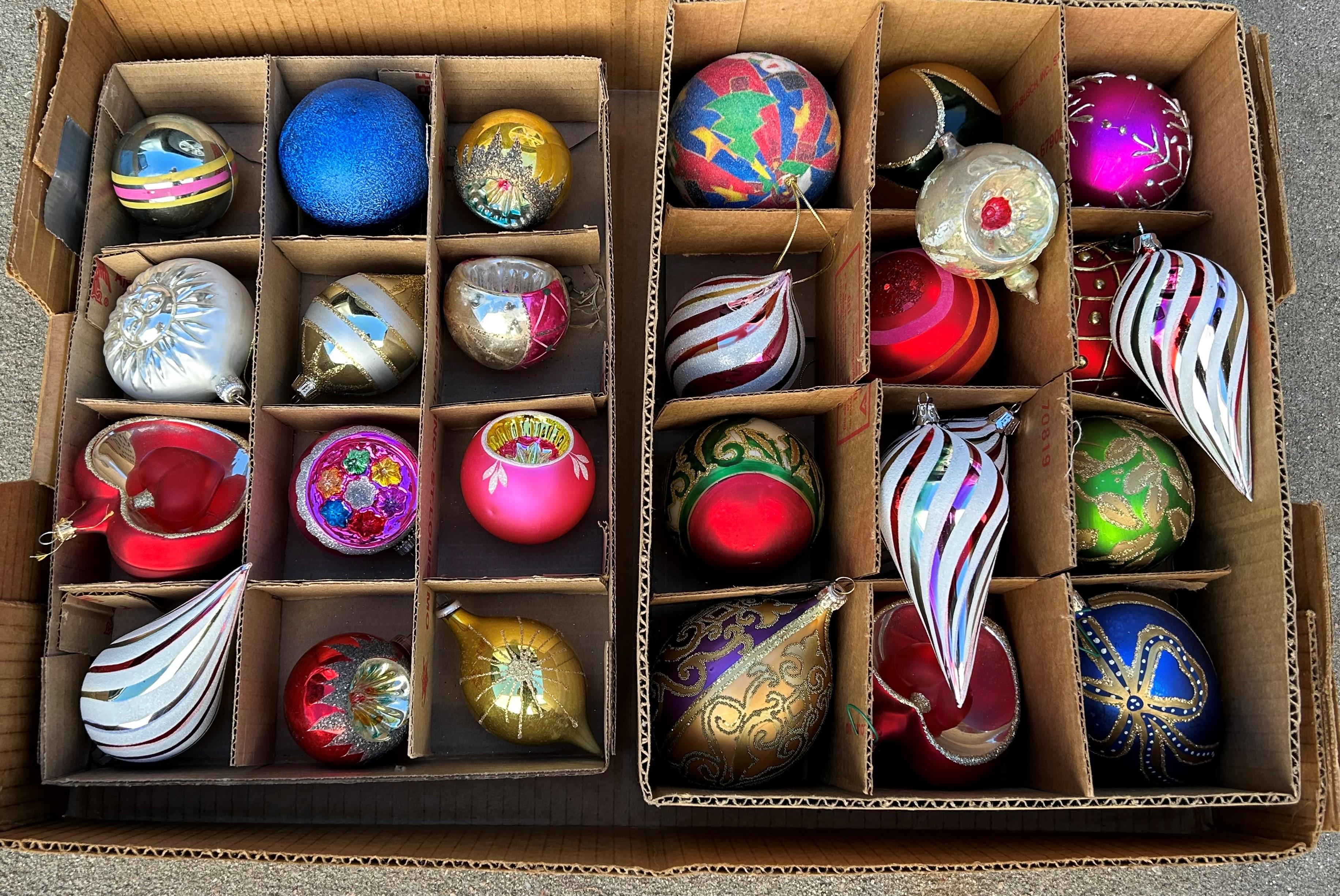 Fancy Vintage Christmas Bulb Ornaments