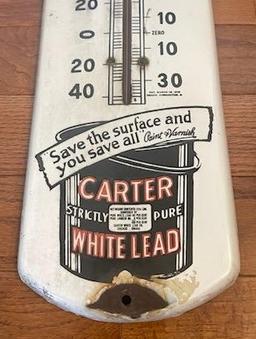 CARTER WHITE LEAD PAINT - ADVERTISING THERMOMETER