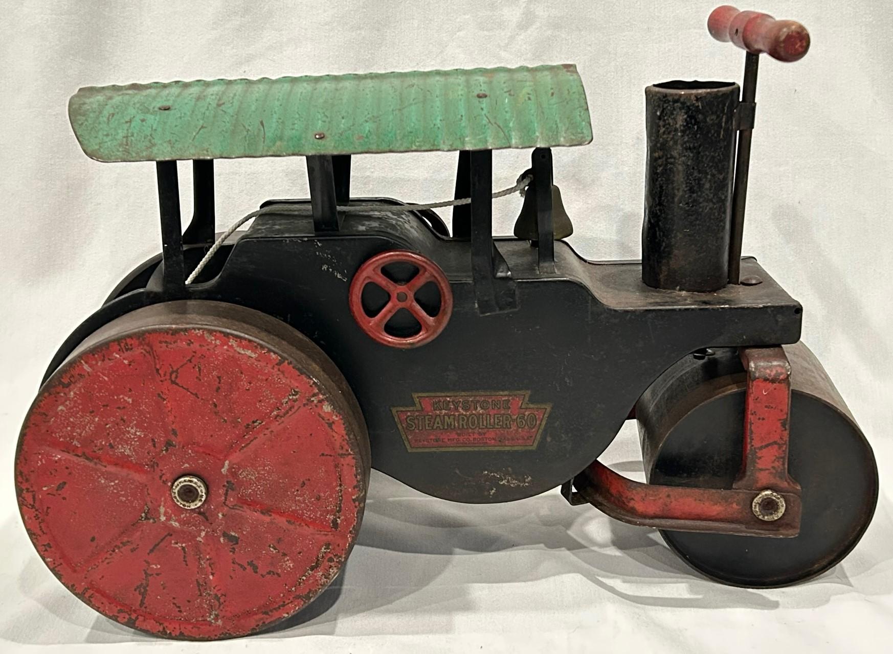 KEYSTONE STEAM ROLLER 60 - RIDE ON - PRESSED STEEL TOY