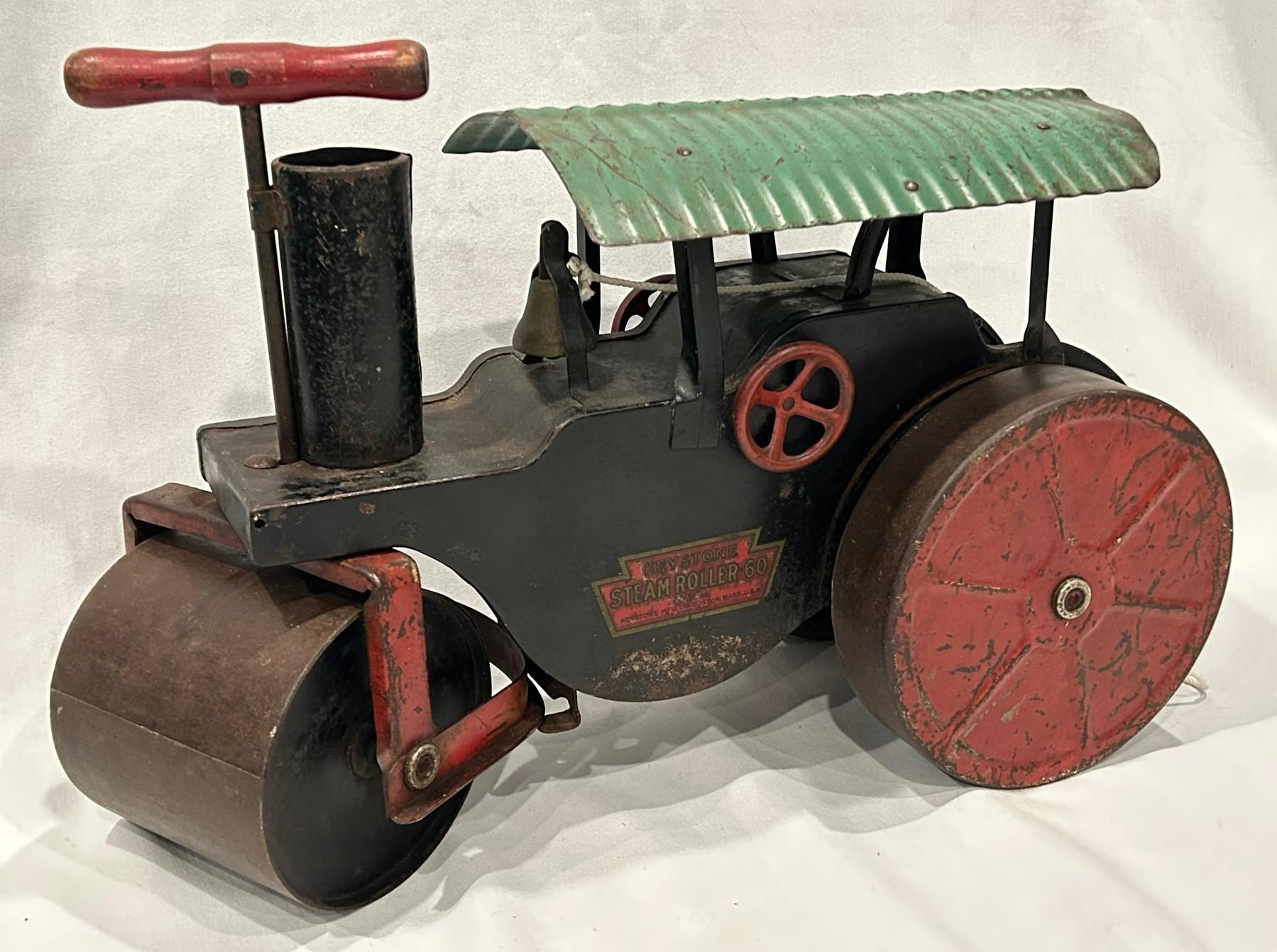 KEYSTONE STEAM ROLLER 60 - RIDE ON - PRESSED STEEL TOY