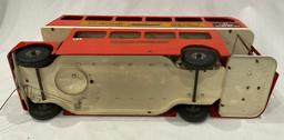 TRI-ANG "LONDON TRANSPORT" LARGE PRESSED STEEL DOUBLE DECKER BUS