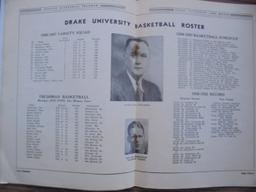 1936-37 BASKETBALL YEAR BOOK FROM "DRAKE UNIVERSITY" DES MOINES IOWA
