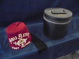 OLD "ABU BEHR" FEZ IN A MATCHING CASE