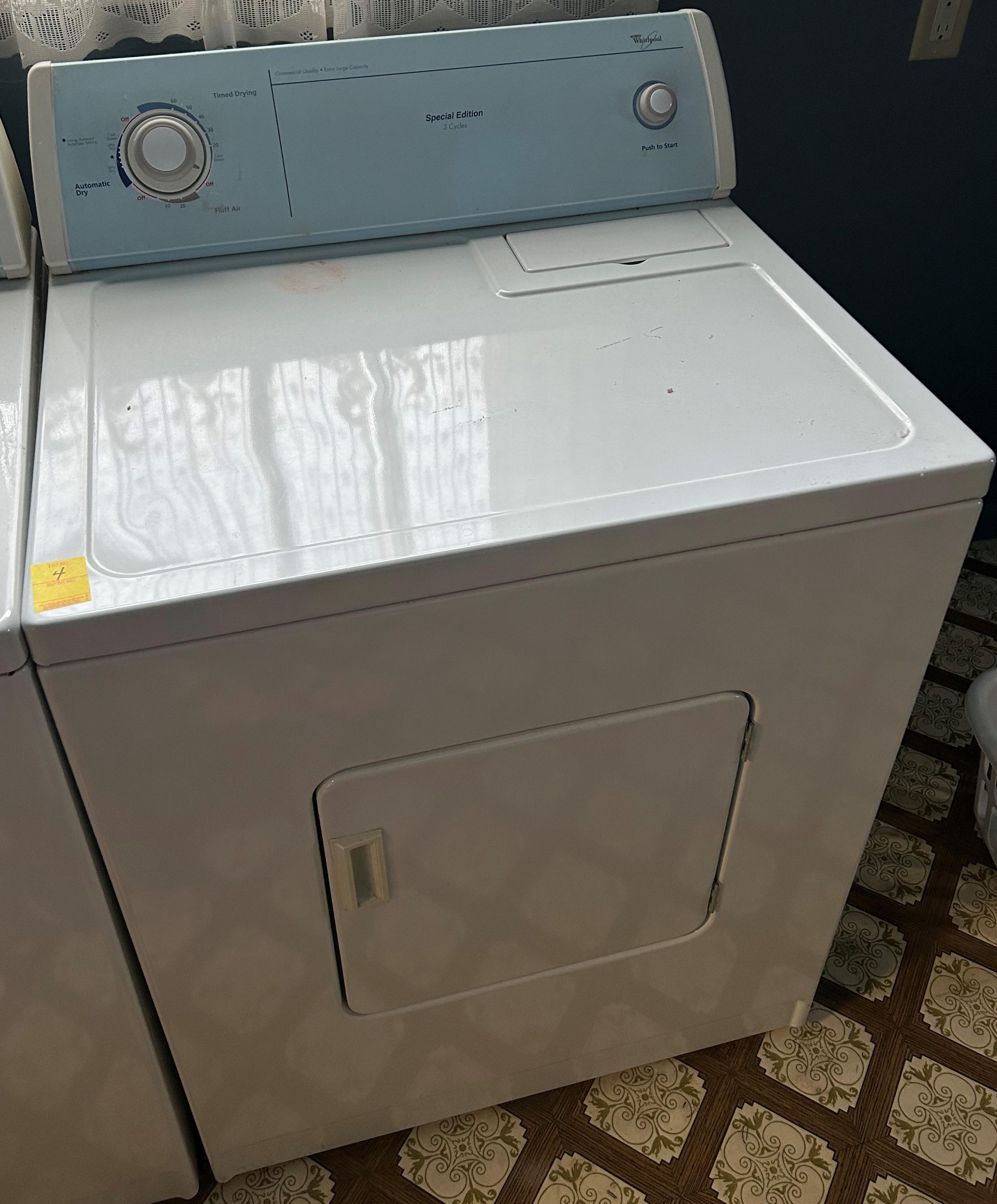 Whirlpool Special Edition 3 Cycle Dryer