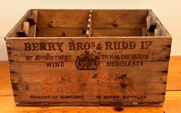 BERRY BROS & RUDD - SCOTCH WHISKEY - WOODEN SHIPPING BOX