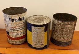 (3) EARLY ADVERTISING CAN S - GAMLBES - STANDARD OIL - MOBIL