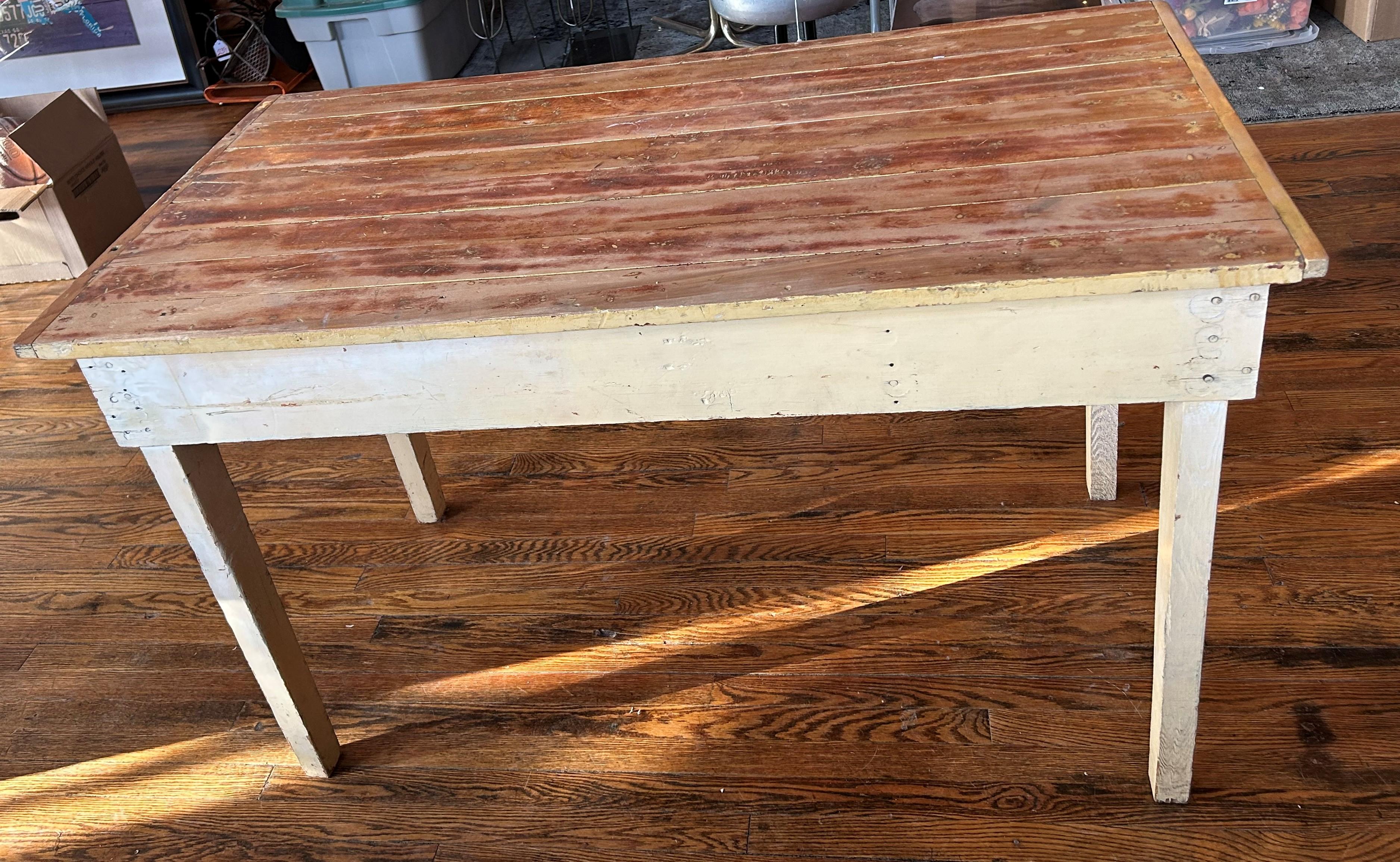 PRIMITIVE PINE WORK TABLE