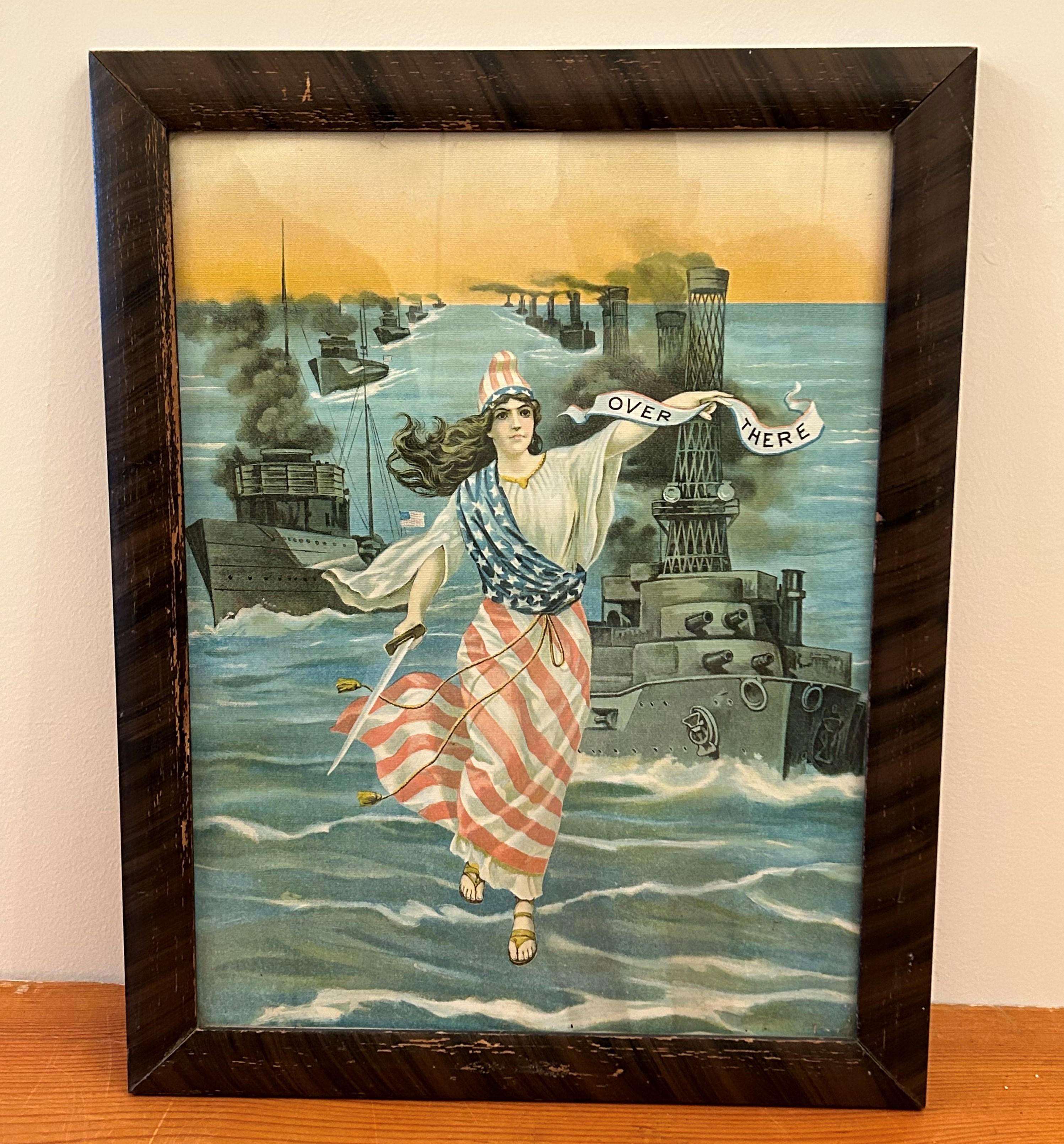 "OVER THERE" FRAMED HISTORICAL PRINT