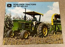 1969 JOHN DEERE ROW-CROP TRACTORS - 60 TO 140 H.P. SALES BROCHURE -- GREAT CONDITION!