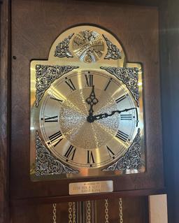 HOWARD MILLER CLOCK COMPANY "TEMPUS FUGIT" GRANDFATHER CLOCK