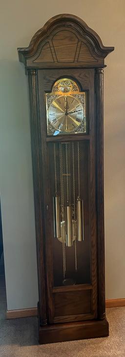 HOWARD MILLER CLOCK COMPANY "TEMPUS FUGIT" GRANDFATHER CLOCK