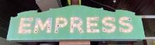 METAL "EMPRESS" LIGHTED SIGN - FROM WAUSA THEATHER