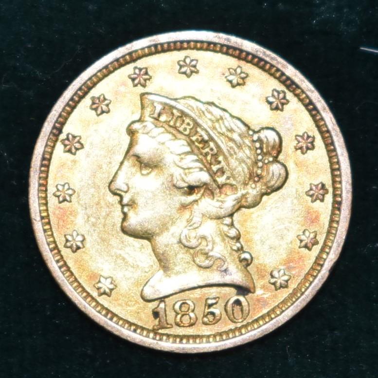 1850-P Liberty Head Gold $2.50 Coin
