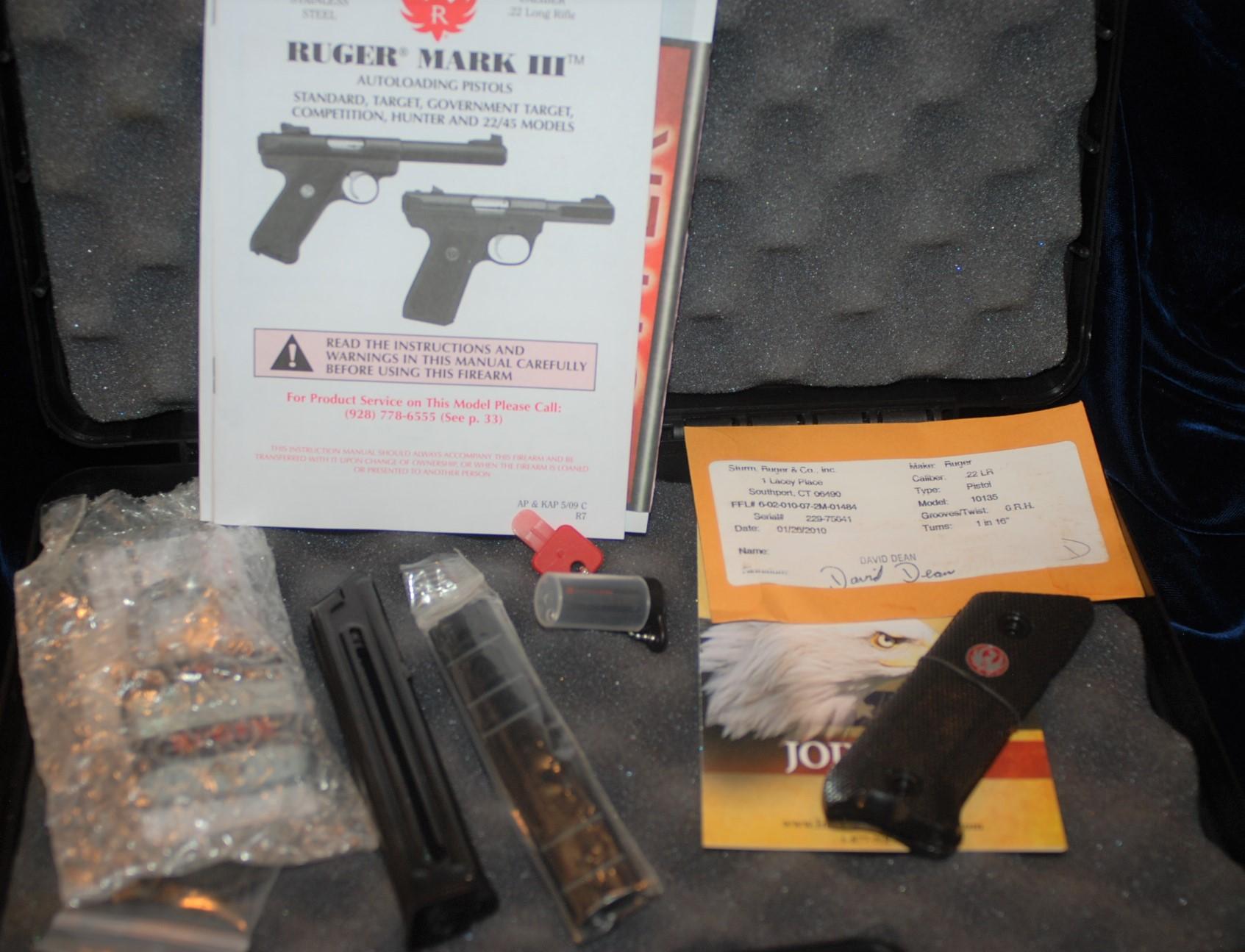 Ruger Mark III Talo Target 22LR Semi-auto Pistol in Box