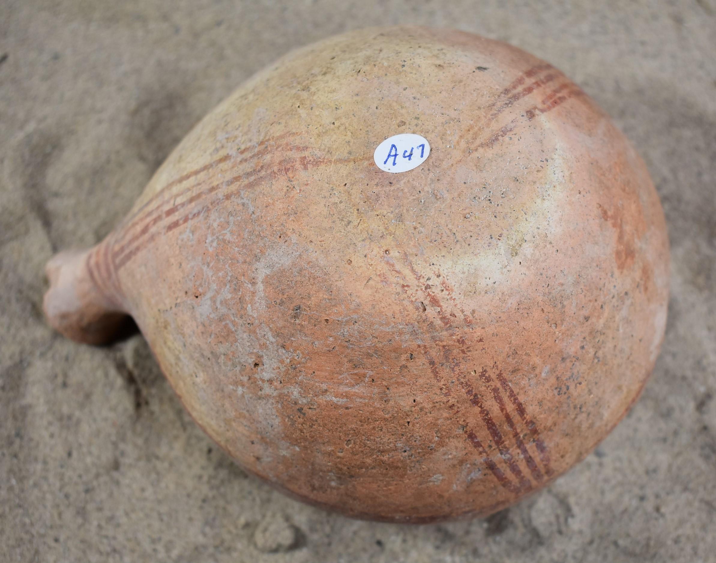 Early Bronze I Age Cross Hatched Spouted Bowl