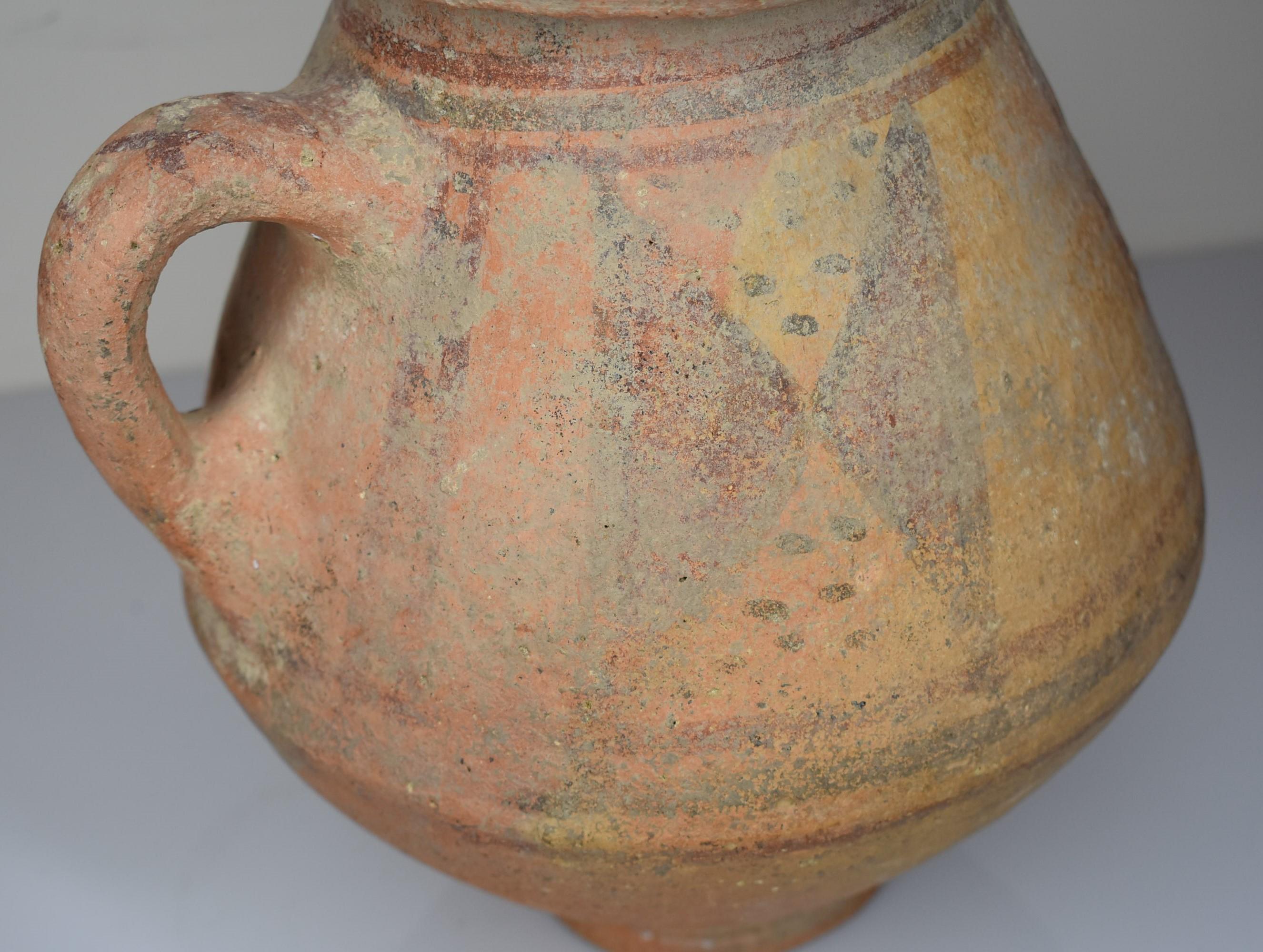 Middle Bronze I Age Bi-Conical, Polychrome Pitcher