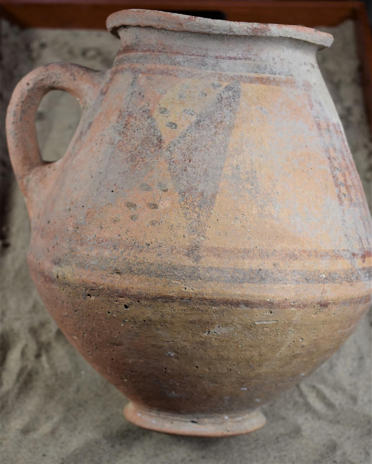 Middle Bronze I Age Bi-Conical, Polychrome Pitcher