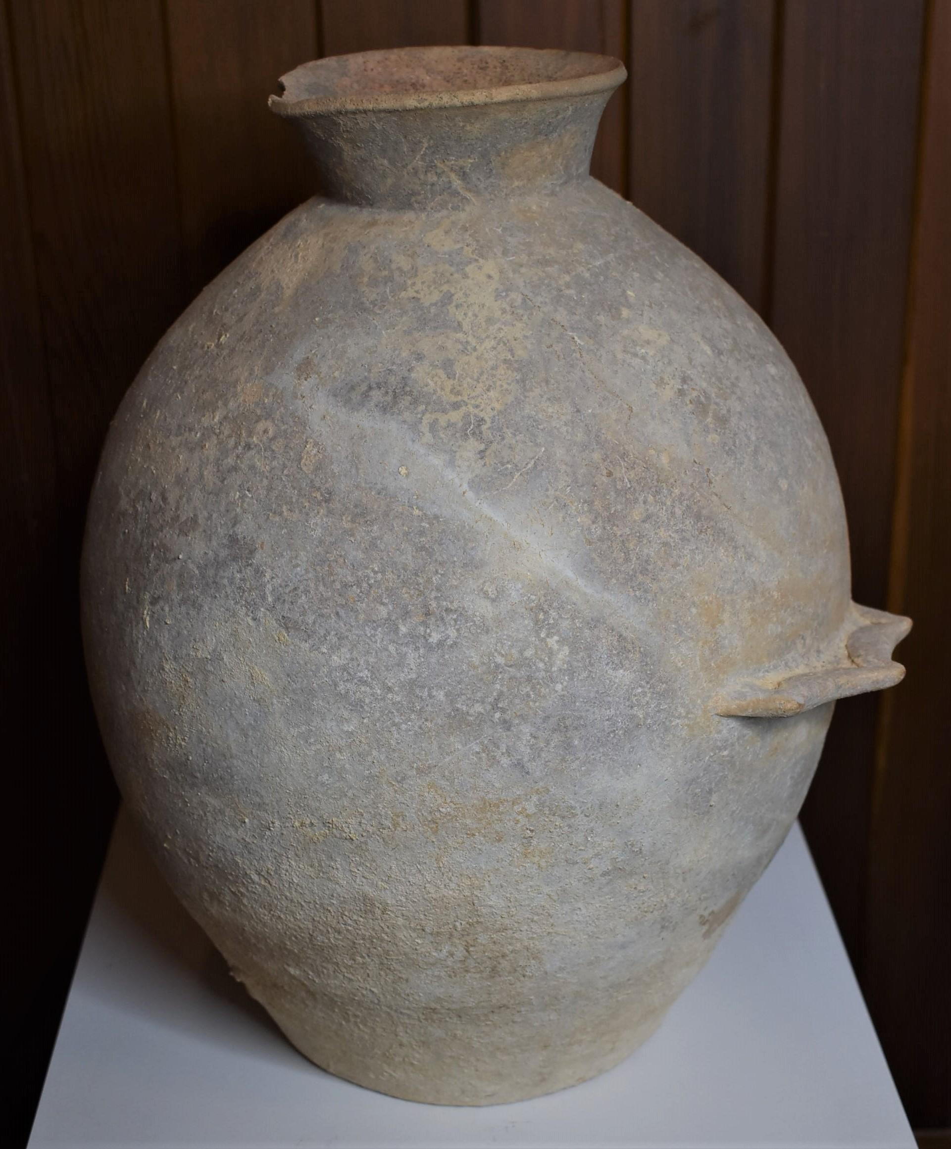 Middle Bronze II Age Storage Jar with Envelope Ledge-Ear Handles