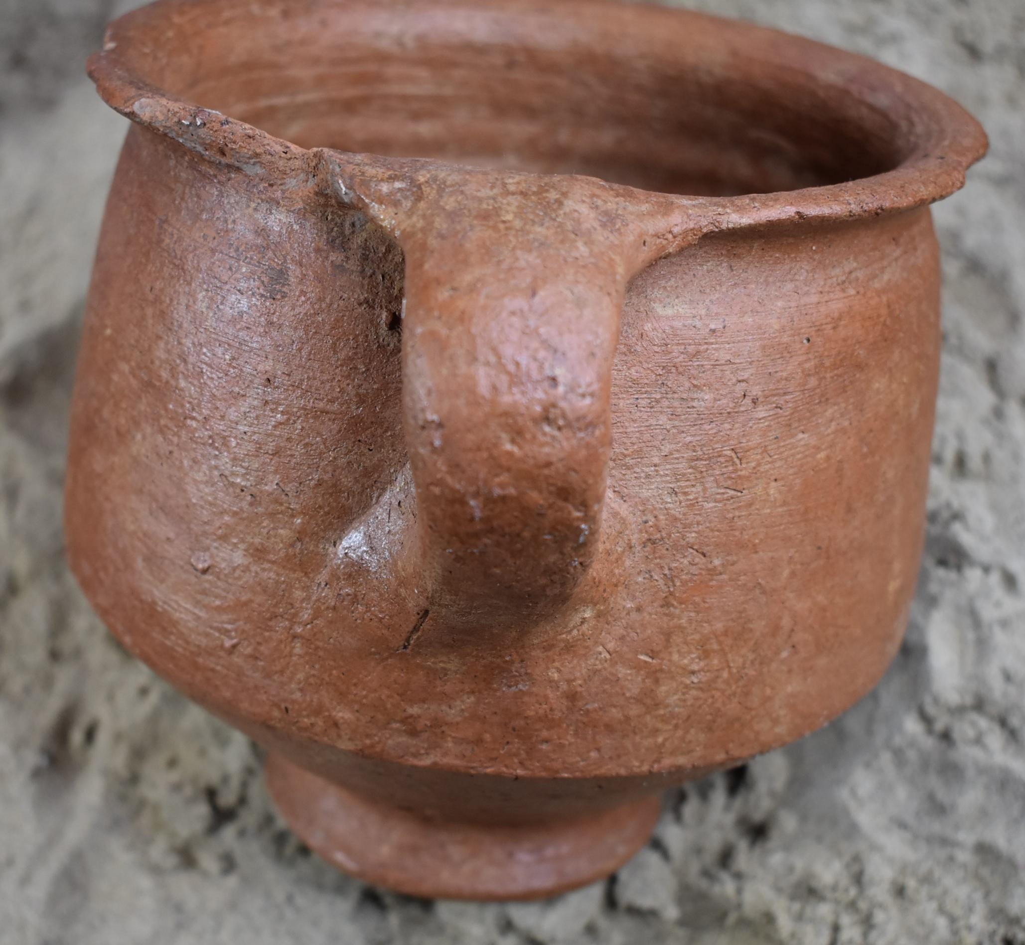 Early Bronze II Krater Chalice Red Slip w/ Red Burnish