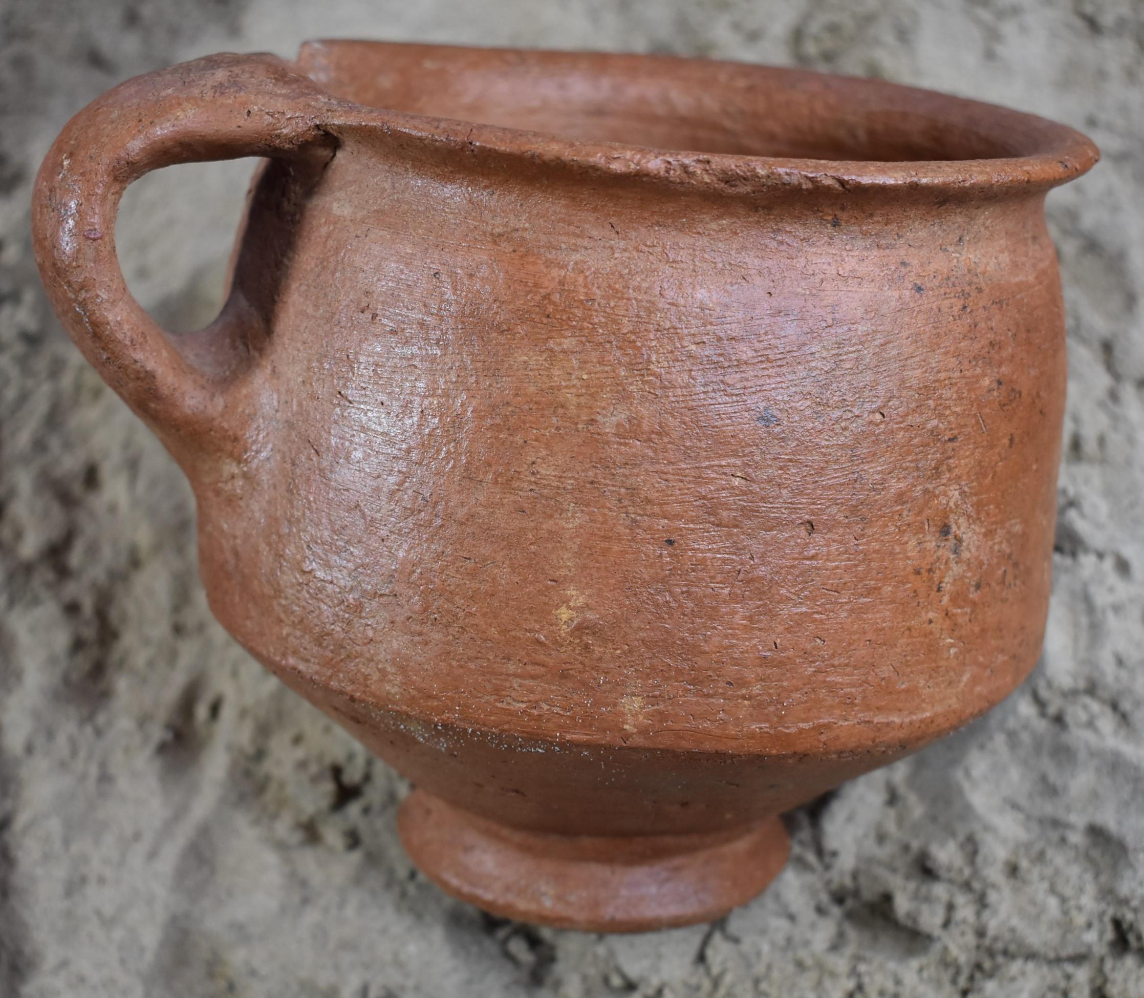 Early Bronze II Krater Chalice Red Slip w/ Red Burnish