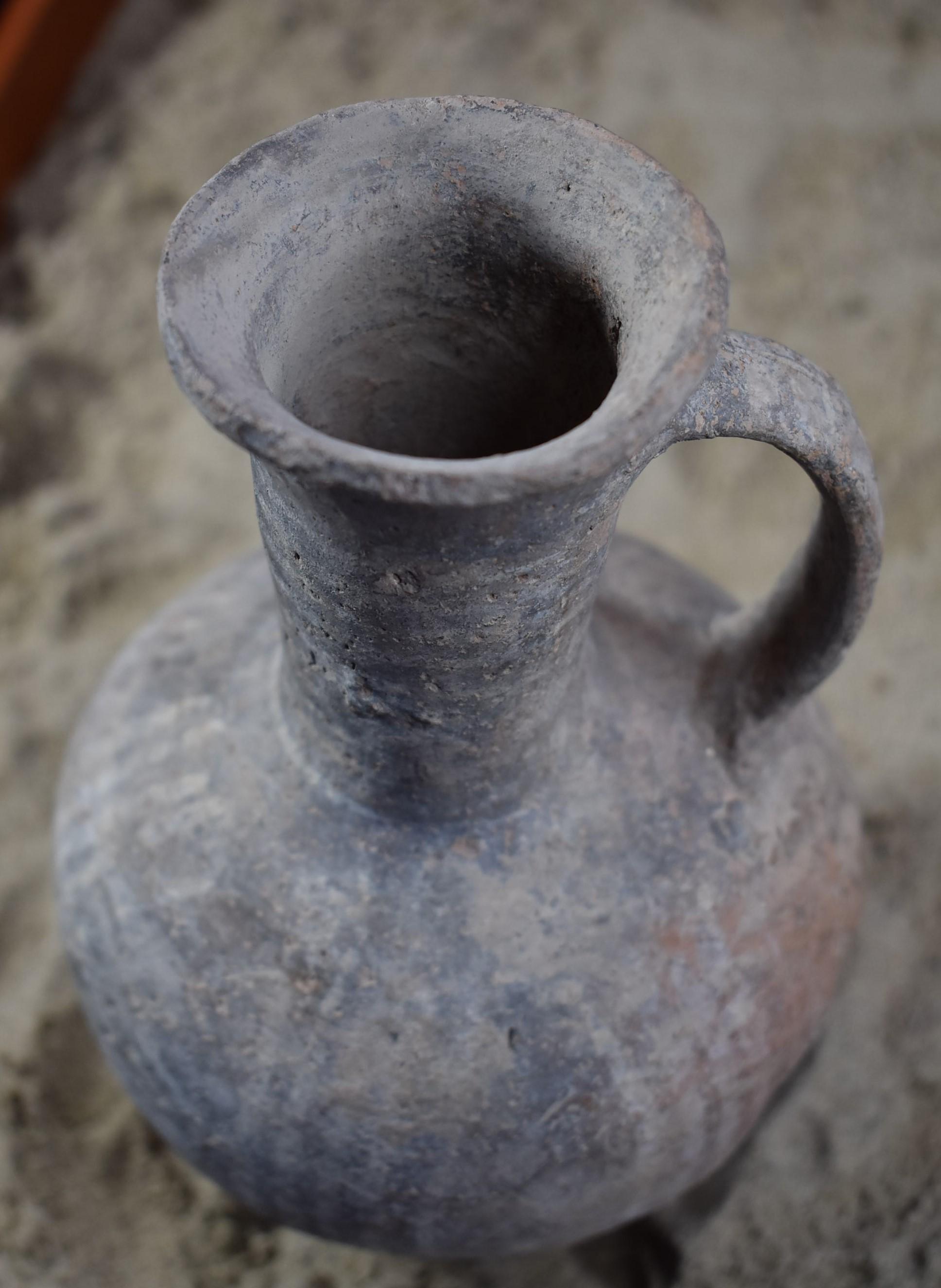 Late Bronze-Iron Age Grey & white decorated pitcher (Byblos)