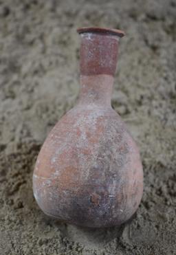 Roman Orange & Red Flask