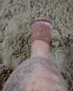 Roman Orange & Red Flask