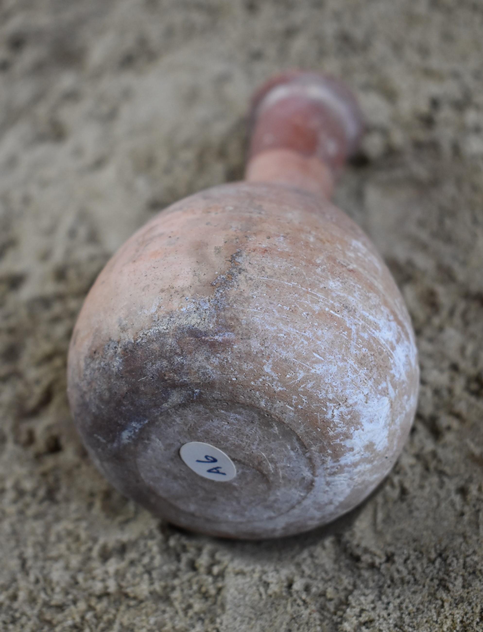 Roman Orange & Red Flask