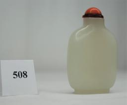 White Jade Snuff Bottle Circa 1820-1880