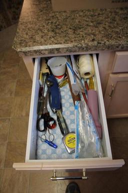 Contents of North Side of Kitchen Cabinets